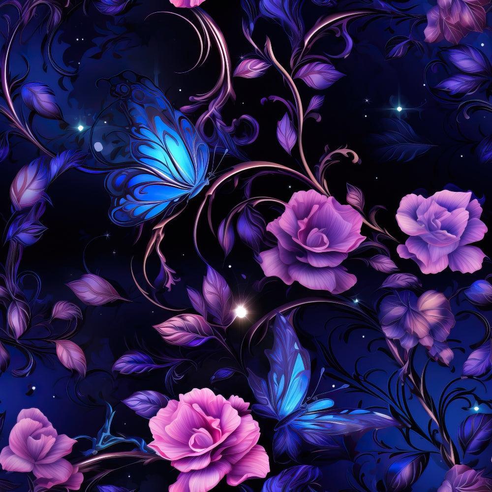 Midnight Garden Pattern 2 Quilting Cotton Fabric