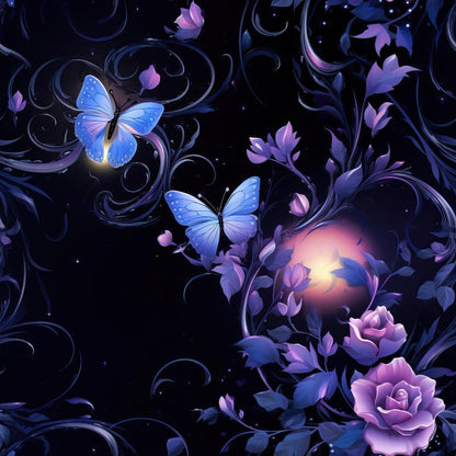 Midnight Garden Pattern 5 Quilting Cotton Fabric