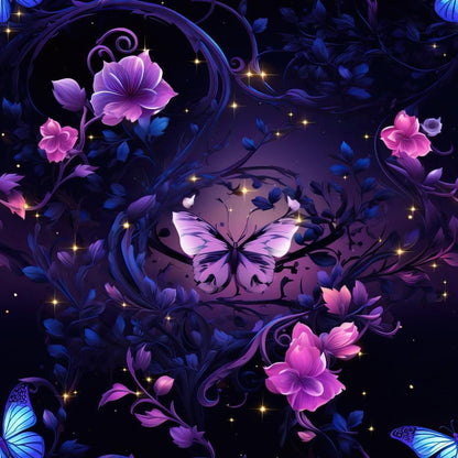 Midnight Garden Pattern 7 Quilting Cotton Fabric