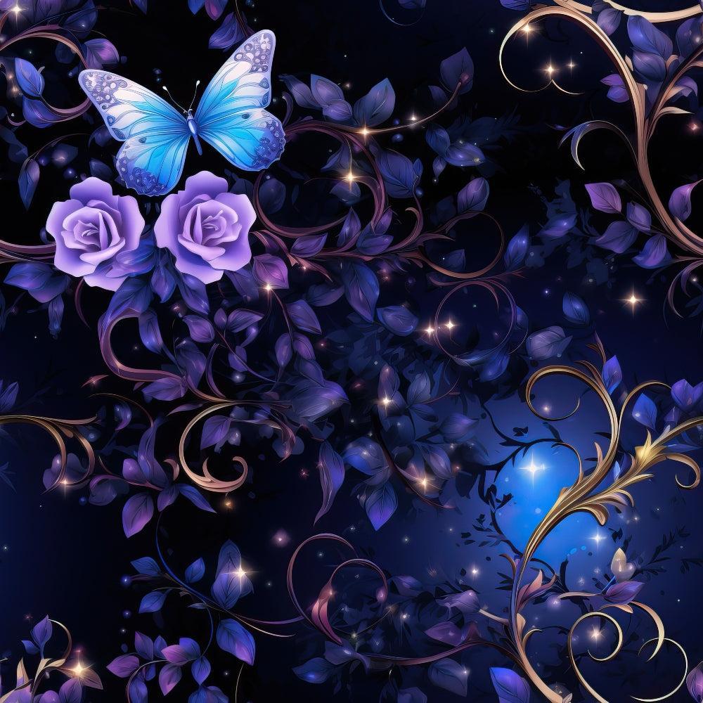 Midnight Garden Pattern 9 Quilting Cotton Fabric