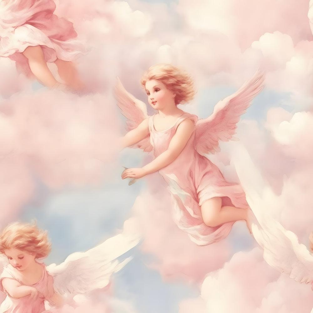 Vintage Angels in Heavenly Skies Pattern 12 Quilting Cotton Fabric