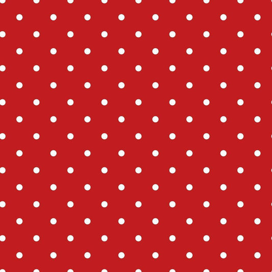 Sweet Strawberries Red Polka Dots Quilting Cotton Fabric
