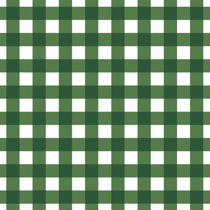 Sweet Strawberries Green Gingham Quilting Cotton Fabric