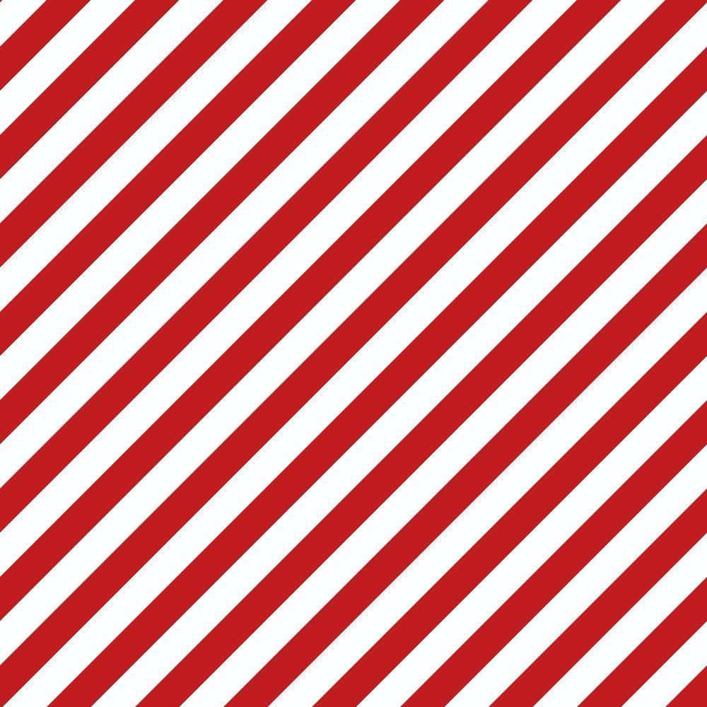 Sweet Strawberry Red Diagonal Stripes Quilting Cotton Fabric