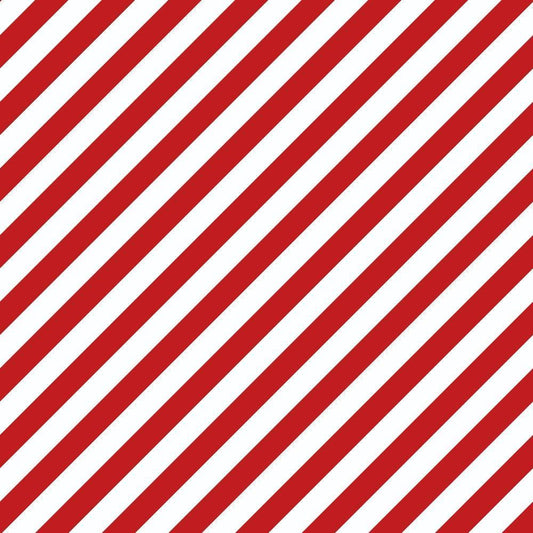 Sweet Strawberry Red Diagonal Stripes Quilting Cotton Fabric