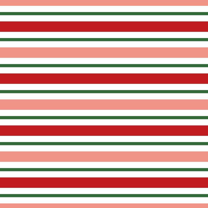 Sweet Strawberry Multicolour Stripes Quilting Cotton Fabric