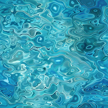 Blue Water Pattern 1 Quilting Cotton Fabric