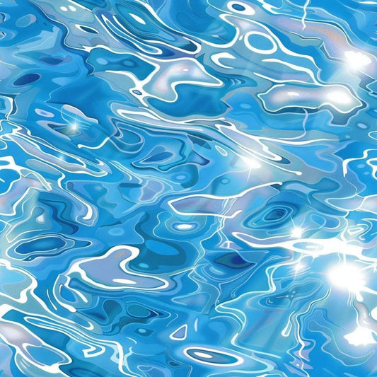 Blue Water Pattern 5 Quilting Cotton Fabric
