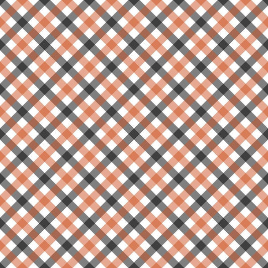 Fall Orange Plaid Pattern 9 Quilting Cotton Fabric