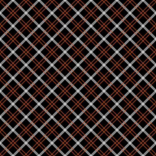 Fall Orange Plaid Pattern 10 Quilting Cotton Fabric