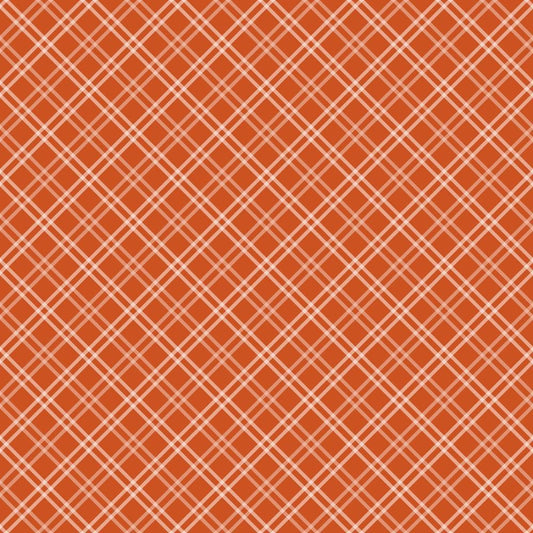 Fall Orange Plaid Pattern 11 Quilting Cotton Fabric