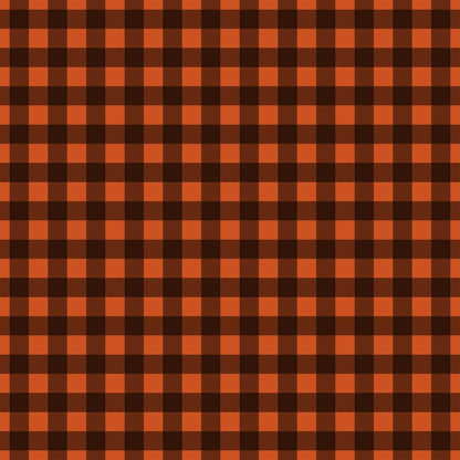 Fall Orange Plaid Pattern 12 Quilting Cotton Fabric