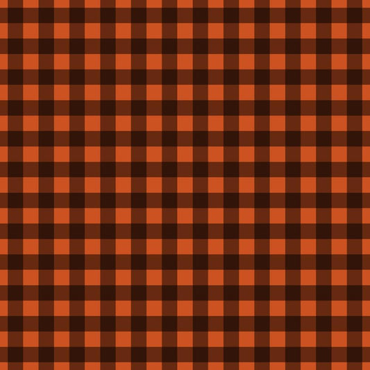 Fall Orange Plaid Pattern 12 Quilting Cotton Fabric