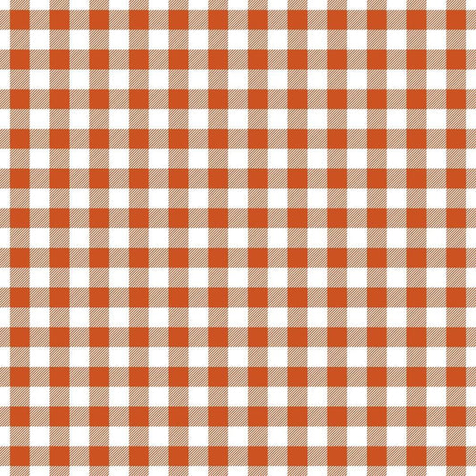 Fall Orange Plaid Pattern 14 Quilting Cotton Fabric