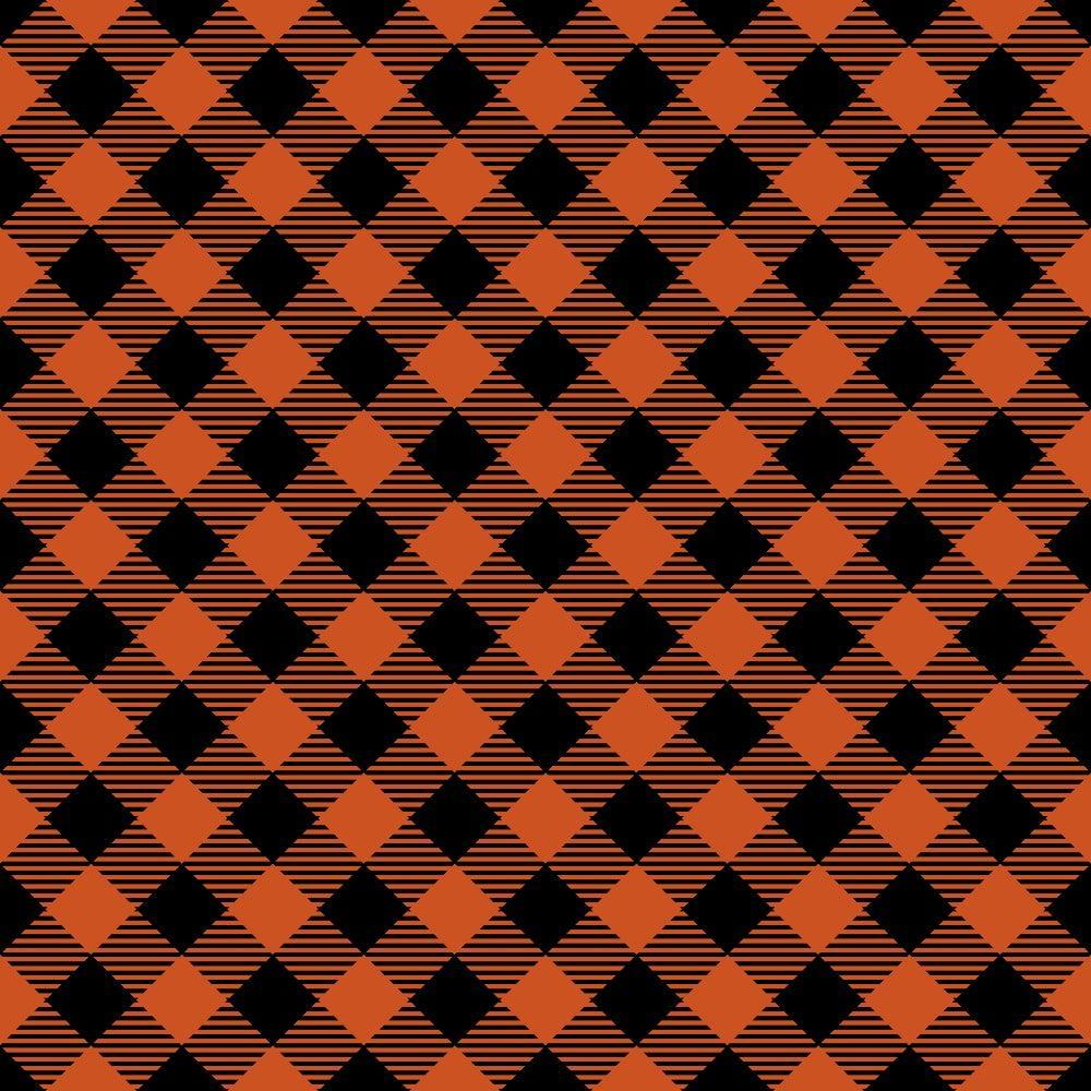 Fall Orange Plaid Pattern 18 Quilting Cotton Fabric