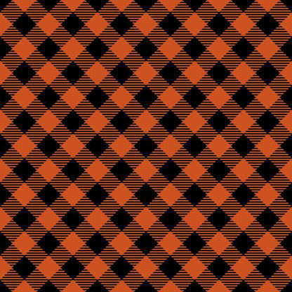 Fall Orange Plaid Pattern 18 Quilting Cotton Fabric