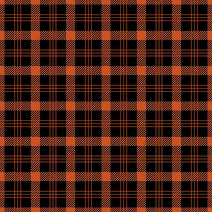Fall Orange Plaid Pattern 19 Quilting Cotton Fabric