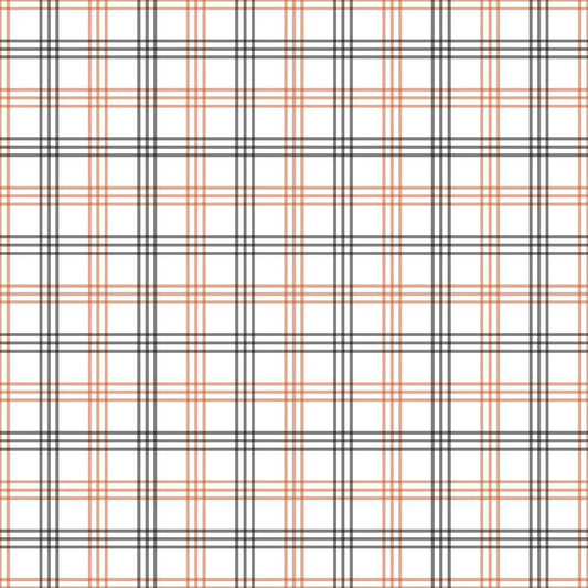 Fall Orange Plaid Pattern 20 Quilting Cotton Fabric
