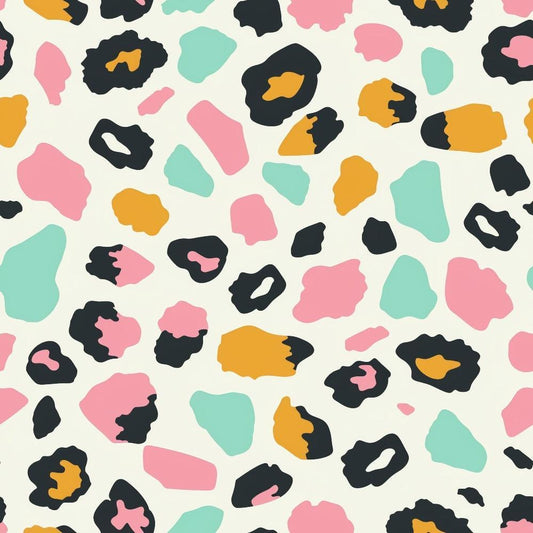 Pastel Leopard Skins Pattern 5 Quilting Cotton Fabric