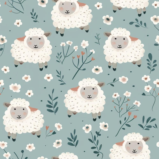 Cute Farm Babies Pattern 10 Quilting Cotton Fabric