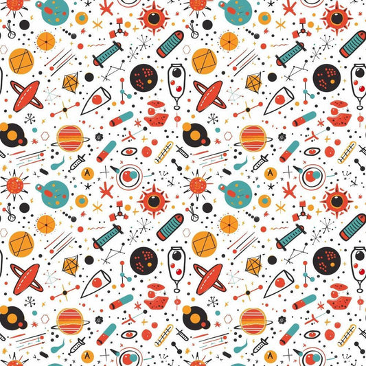Science Kit Pattern 1 Quilting Cotton Fabric