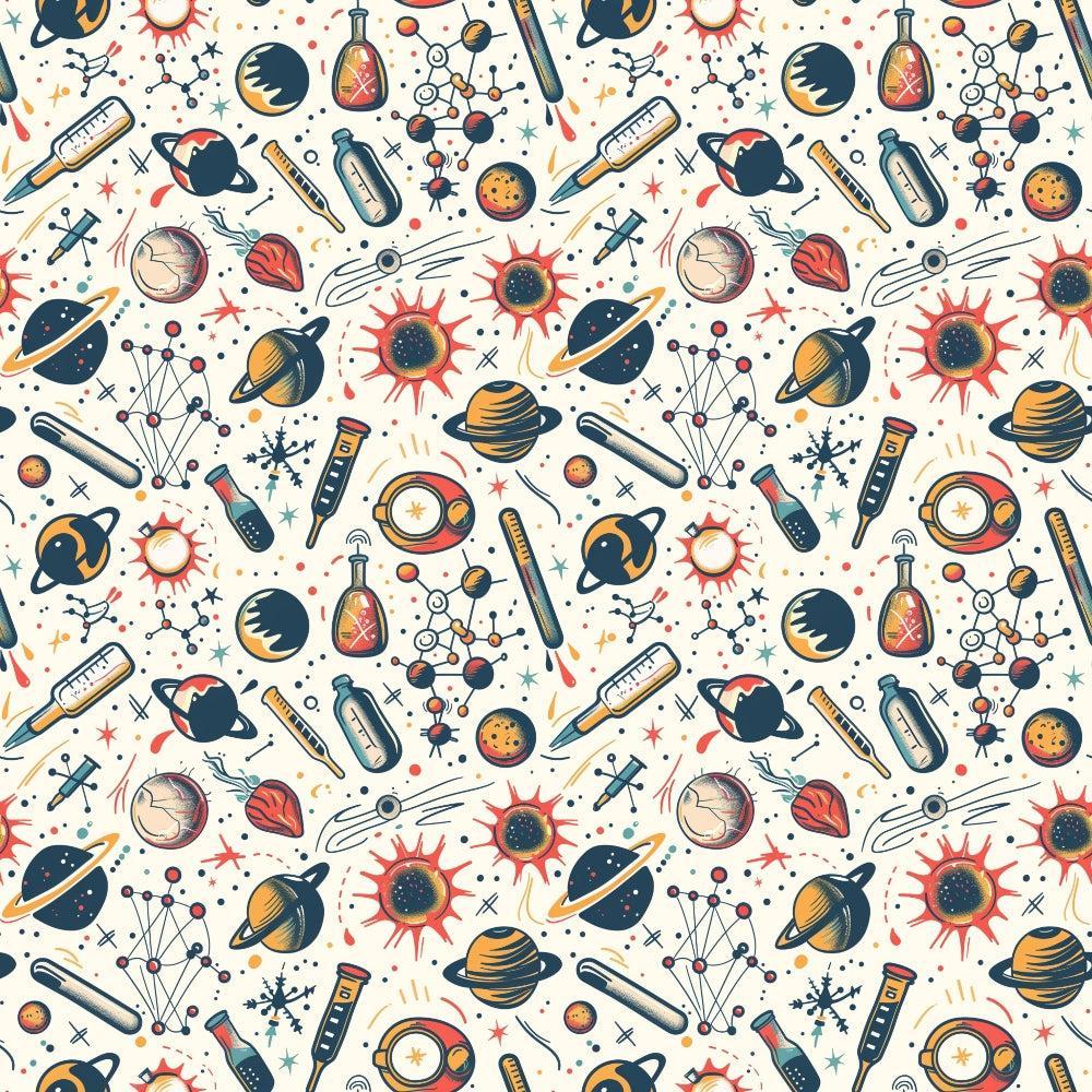 Science Kit Pattern 3 Quilting Cotton Fabric
