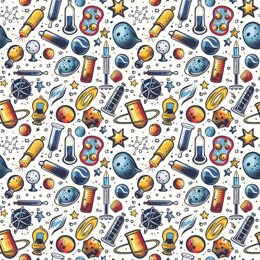 Science Kit Pattern 5 Quilting Cotton Fabric