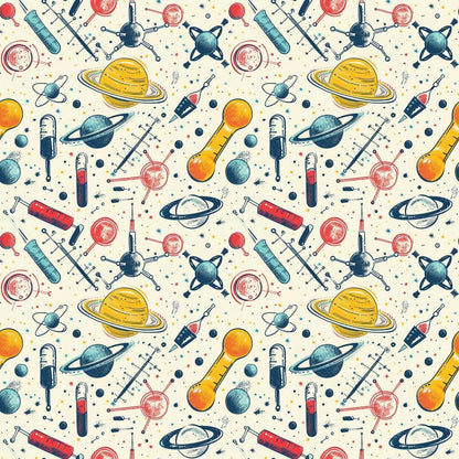 Science Kit Pattern 7 Quilting Cotton Fabric