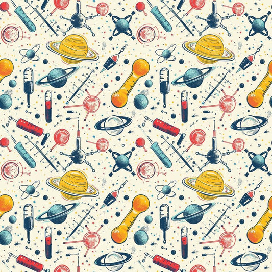 Science Kit Pattern 7 Quilting Cotton Fabric