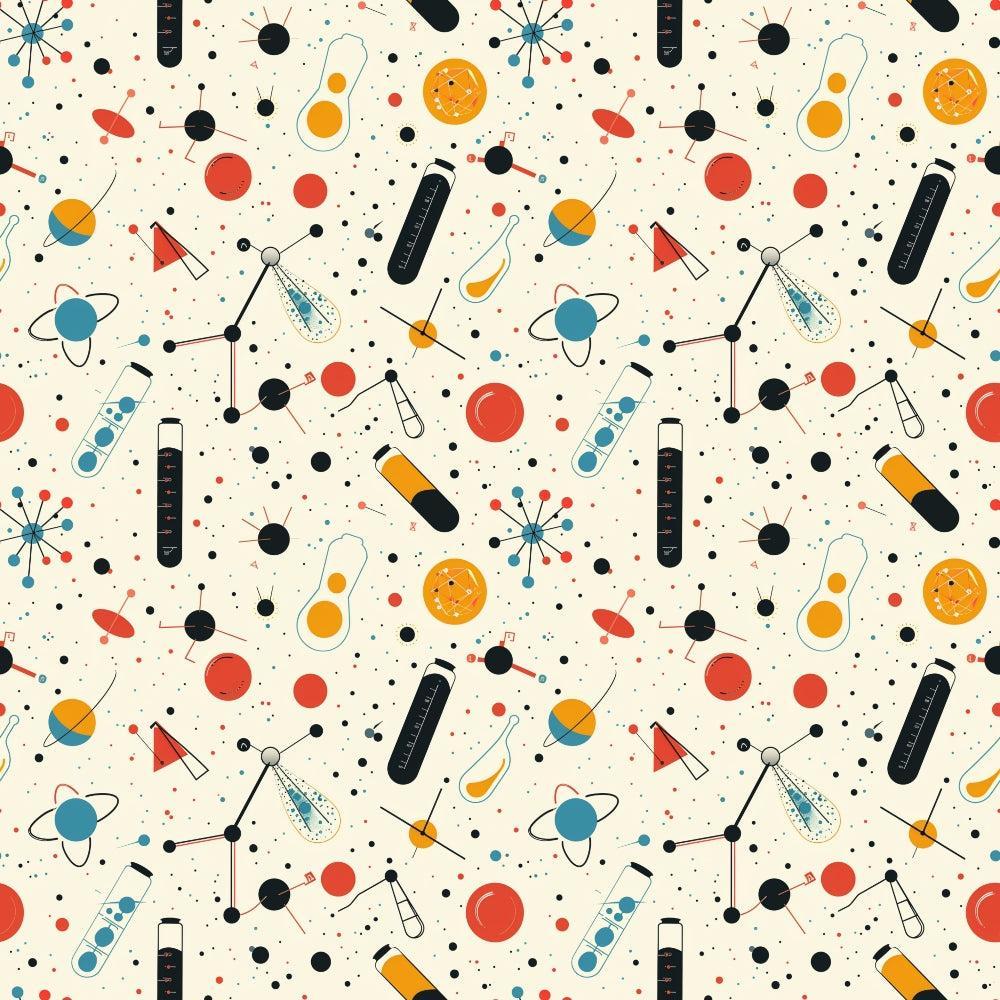 Science Kit Pattern 10 Quilting Cotton Fabric