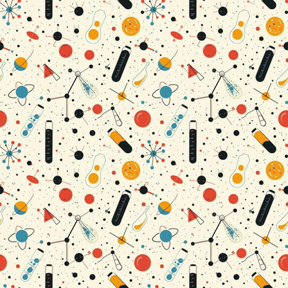 Science Kit Pattern 10 Quilting Cotton Fabric