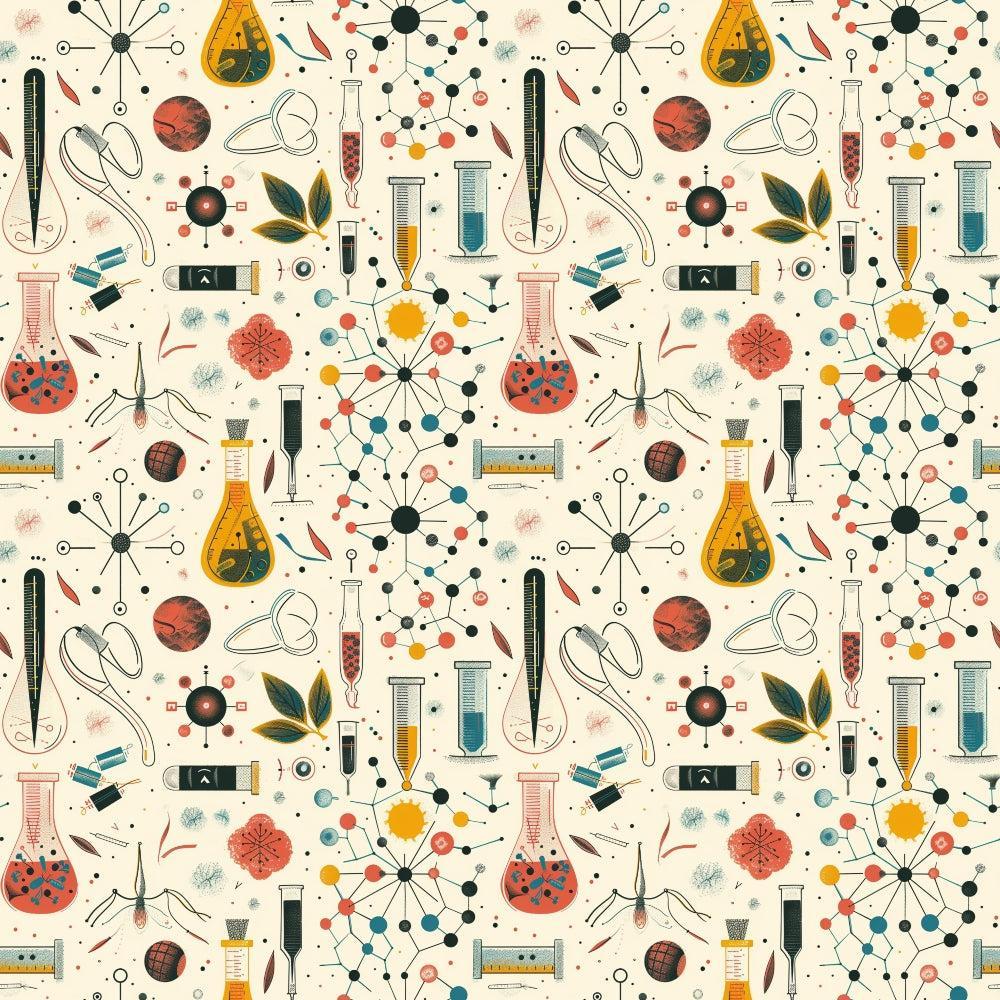 Science Kit Pattern 15 Quilting Cotton Fabric