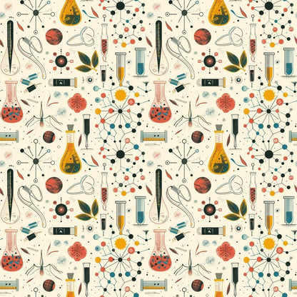 Science Kit Pattern 15 Quilting Cotton Fabric