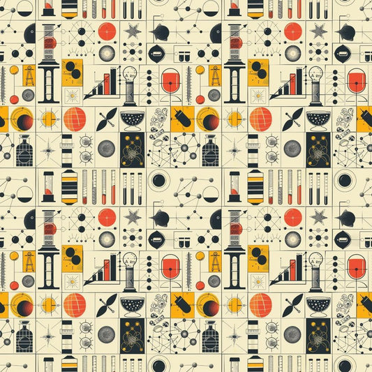 Science Kit Pattern 21 Quilting Cotton Fabric