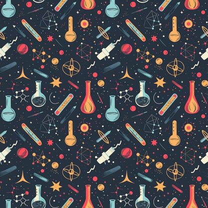 Science Kit Pattern 4 Quilting Cotton Fabric