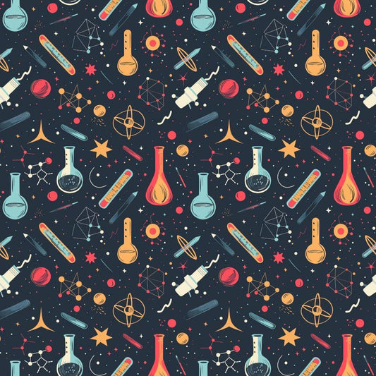 Science Kit Pattern 4 Quilting Cotton Fabric
