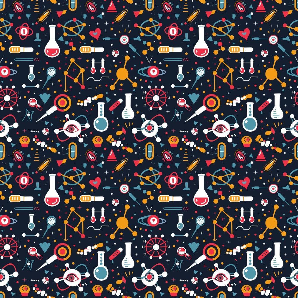 Science Kit Pattern 12 Quilting Cotton Fabric