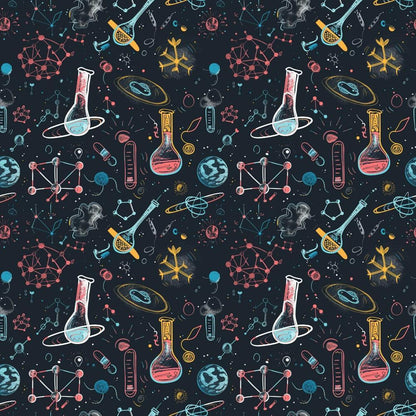 Science Kit Pattern 17 Quilting Cotton Fabric