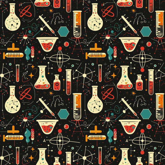 Science Kit Pattern 6 Quilting Cotton Fabric