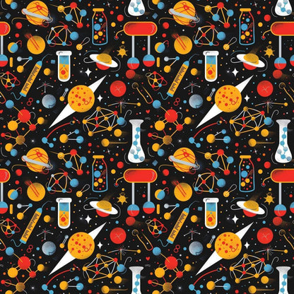 Science Kit Pattern 8 Quilting Cotton Fabric