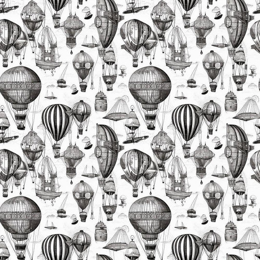 Steampunk Pipes Pattern 9 Quilting Cotton Fabric