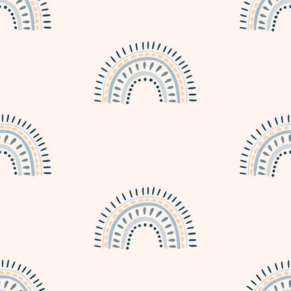 Groovy Blue Boho Pattern 5 Quilting Cotton Fabric