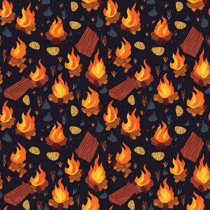Camping Graphics Pattern 4 Quilting Cotton Fabric