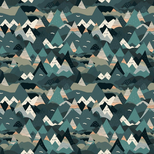 Camping Graphics Pattern 7 Quilting Cotton Fabric