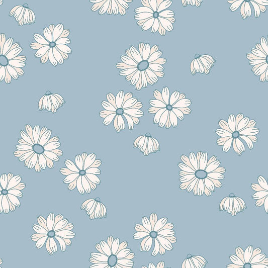Groovy Blue Boho Pattern 11 Quilting Cotton Fabric