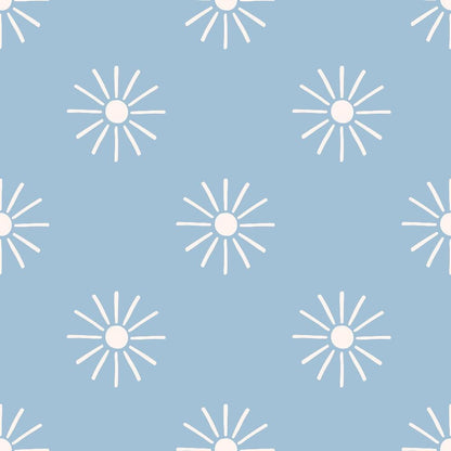 Groovy Blue Boho Pattern 12 Quilting Cotton Fabric