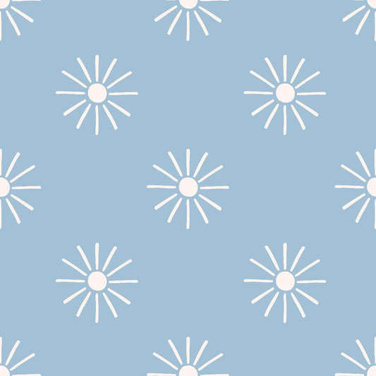 Groovy Blue Boho Pattern 12 Quilting Cotton Fabric