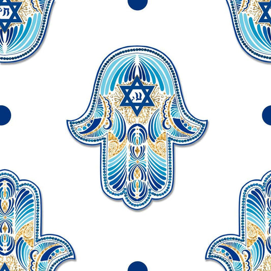 Shabbat Shalom Pattern 8 Quilting Cotton Fabric