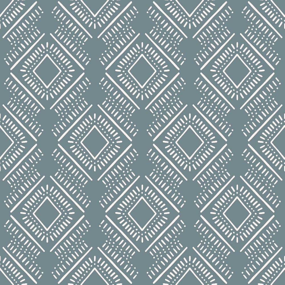 Groovy Blue Boho Pattern 16 Quilting Cotton Fabric