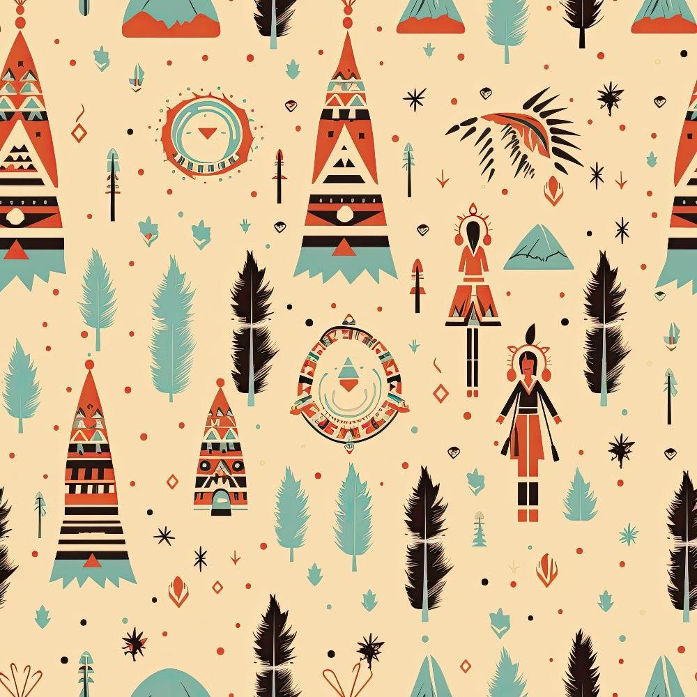 Native American Elements Pattern 9 Quilting Cotton Fabric